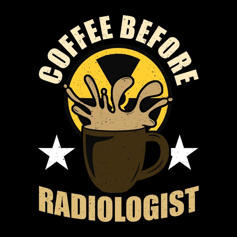 Café de radiologue avant l’amateur de café Xray Tech
