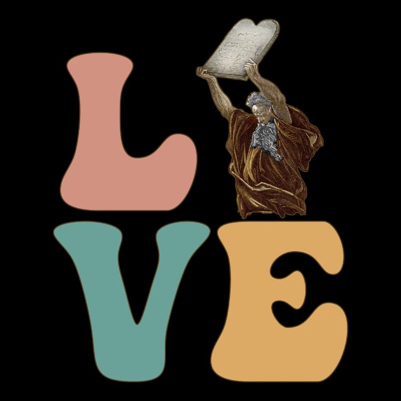 Moses Jewish Israeli 10 Commandments