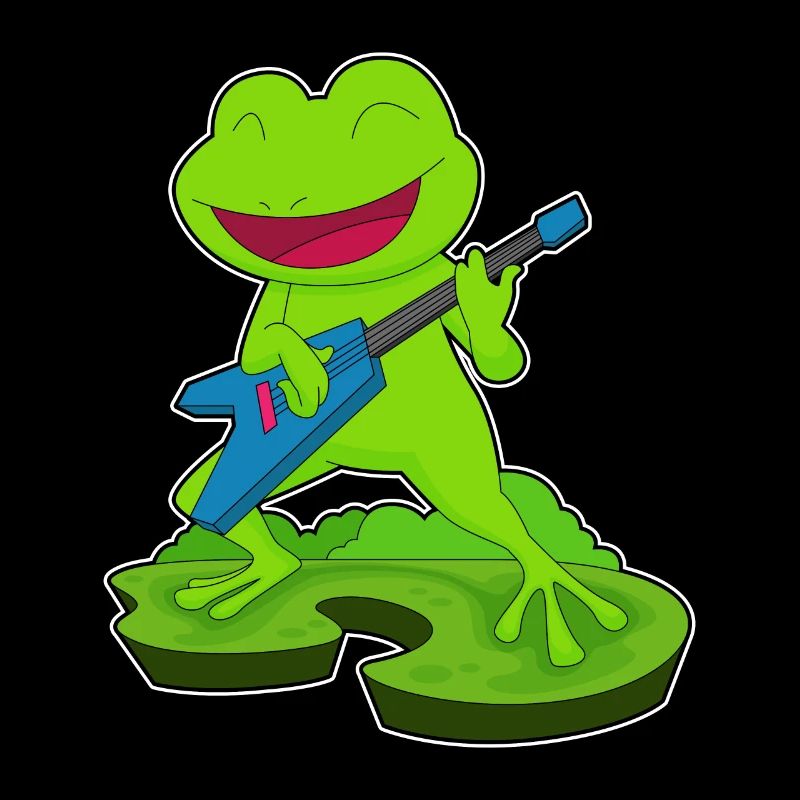 Frog Musician Guitar Music