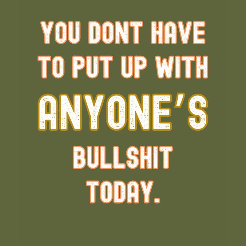 No bullshit today