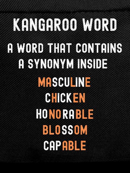 Kangaroo words synonym grammar