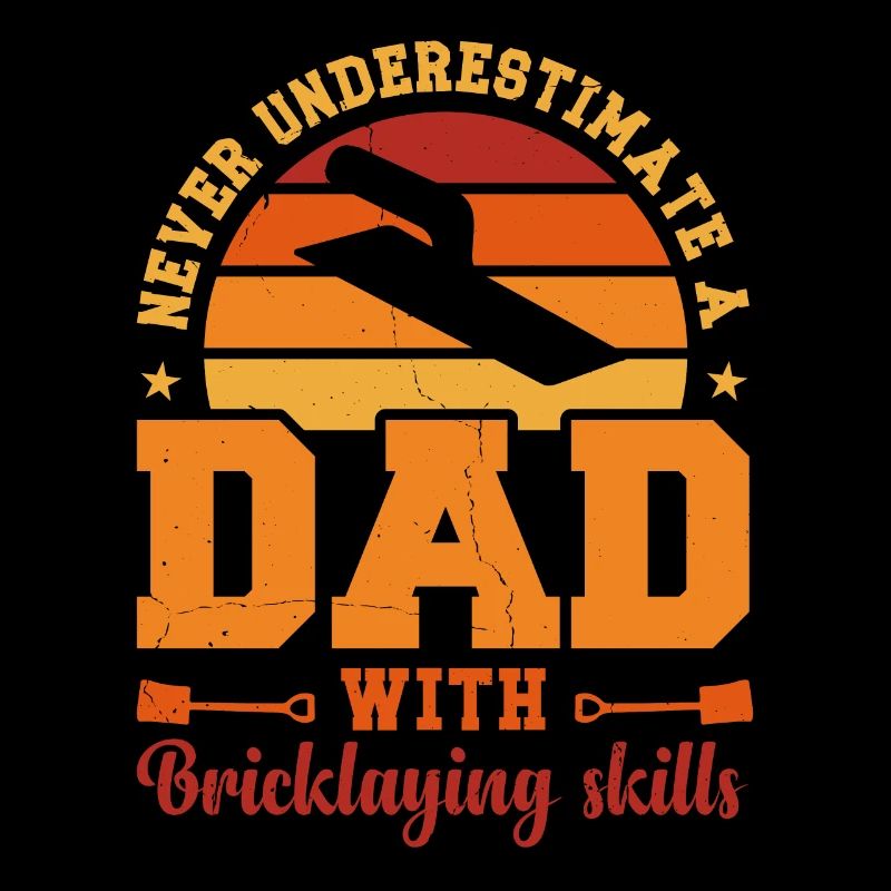 Husband Dad Hero Retro Bricklayer