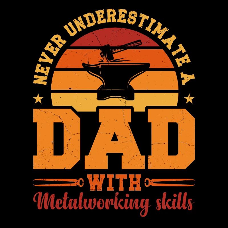 Husband Dad Hero Retro Metalworker