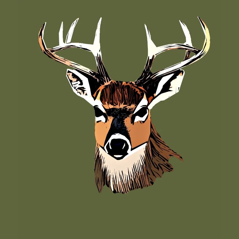 Rothirsch Geweih mit Hirschgeweih