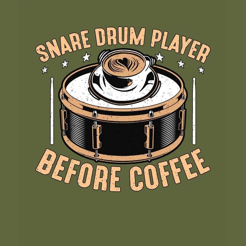 Snare Drum Player Before Drumline Coffee Lover