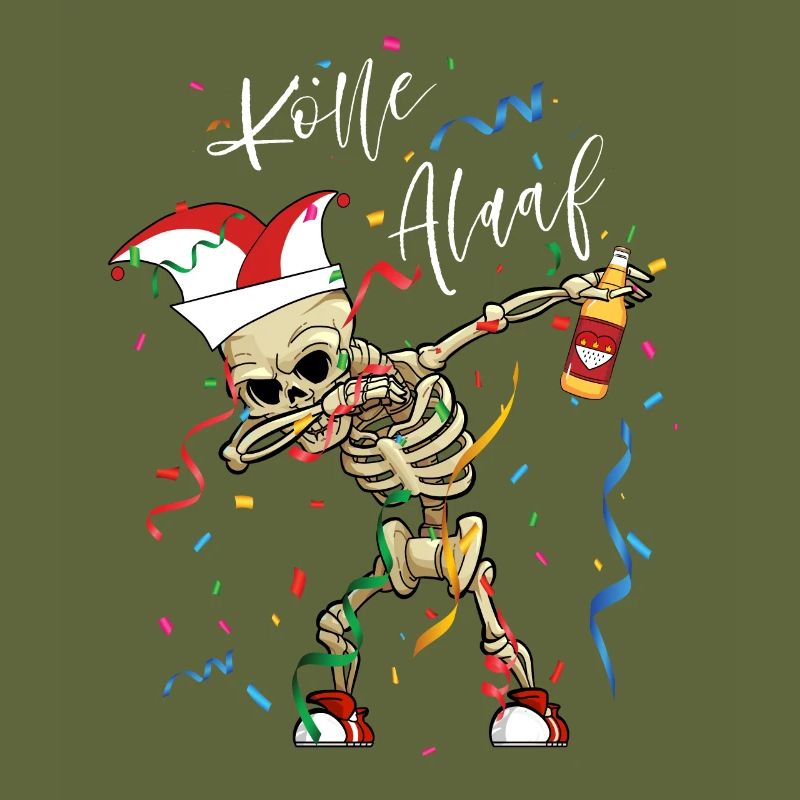 Carnival Kölle Alaaf Dabbing Skeleton Fun