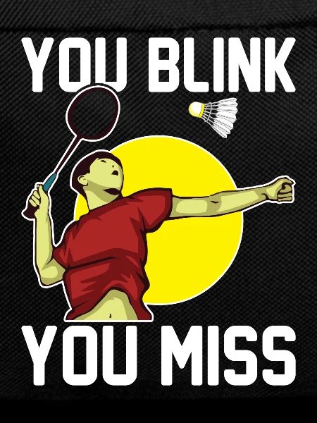 Funny badminton player