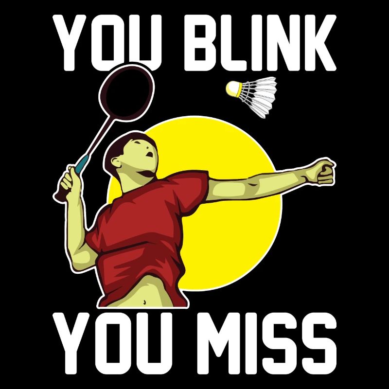 Funny badminton player