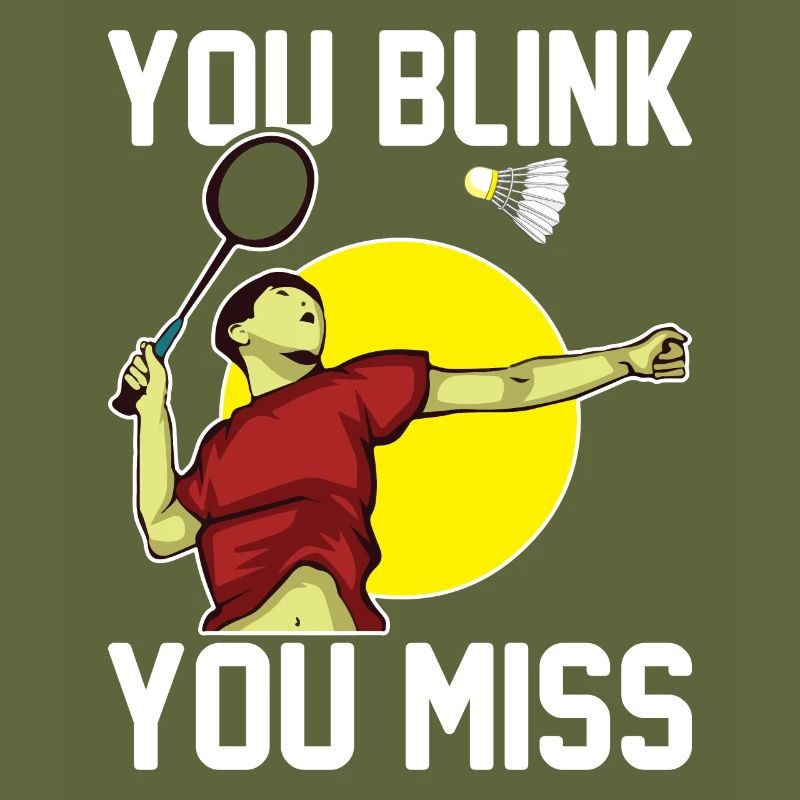Funny badminton player