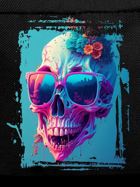 Skull lady with sunglasses