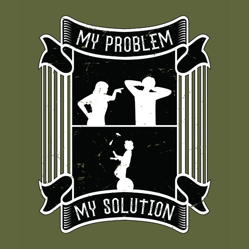 Circus Clown My Problem My Solution Pictogram Dad