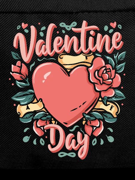 Valentine's Day floral heart