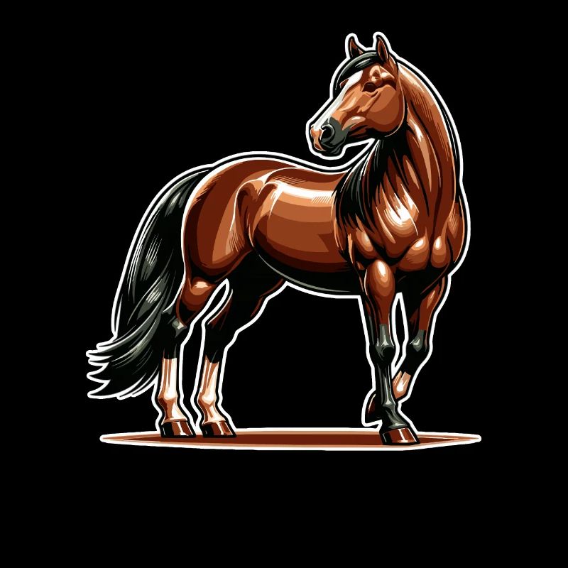 Brown Quarter Horse Design