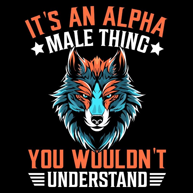 Lustige Männer Wolf