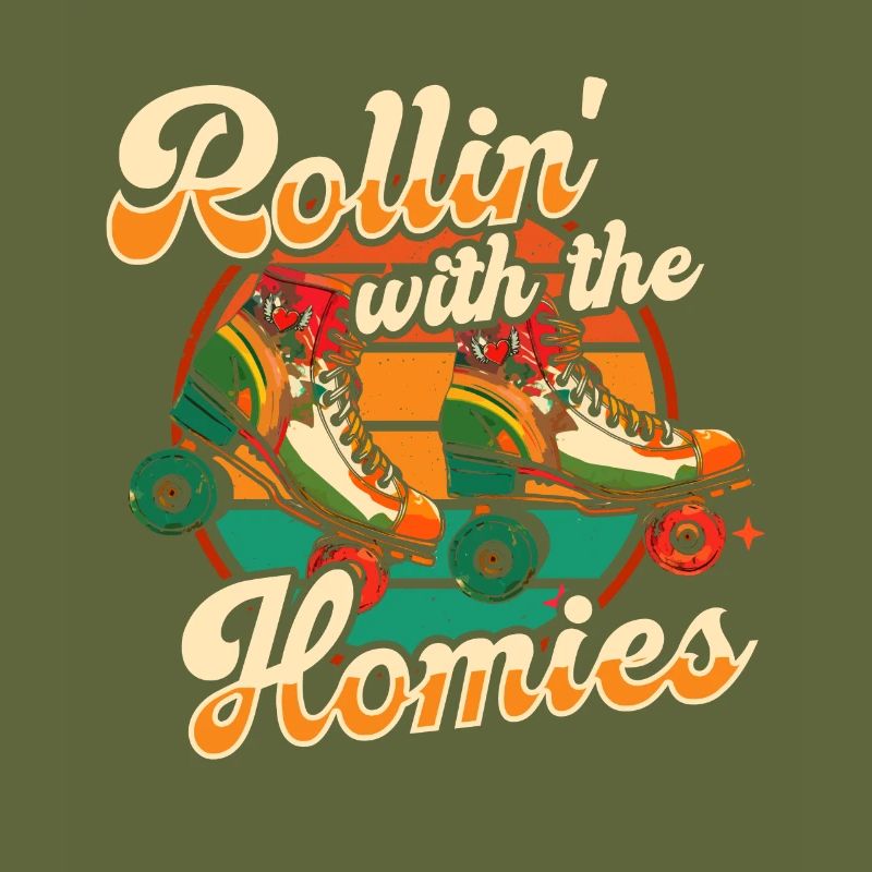 Rollerskates Funny 80er Roller Disco Skating