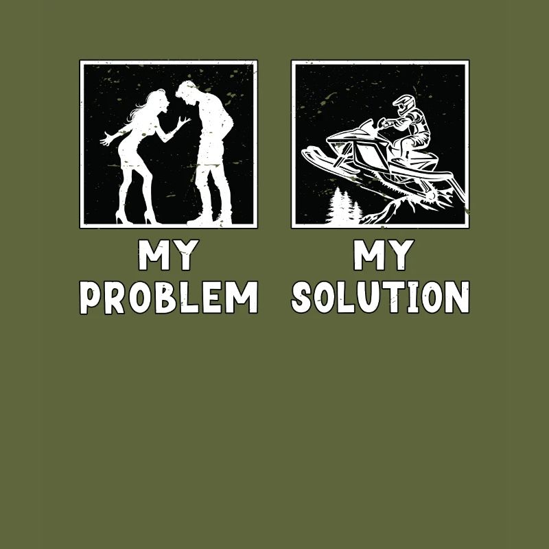 Snowmobile Racing My Problem My Pictogram Dad Mom