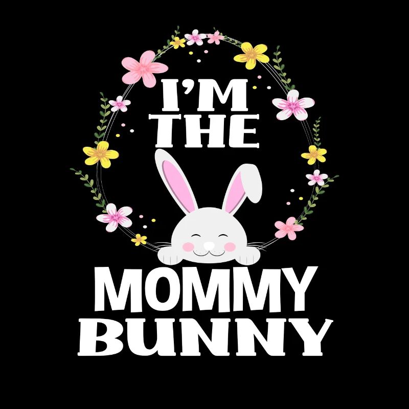 Ich Bin Mama Osterhase Blumenkranz Ostern