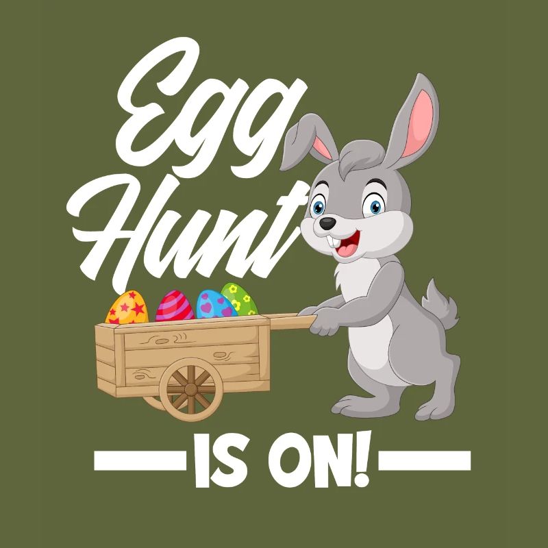 Easter Eggs Chasing Easter Bunny Easter