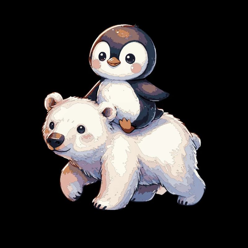 Cute Penguin and Polar Bear Gift