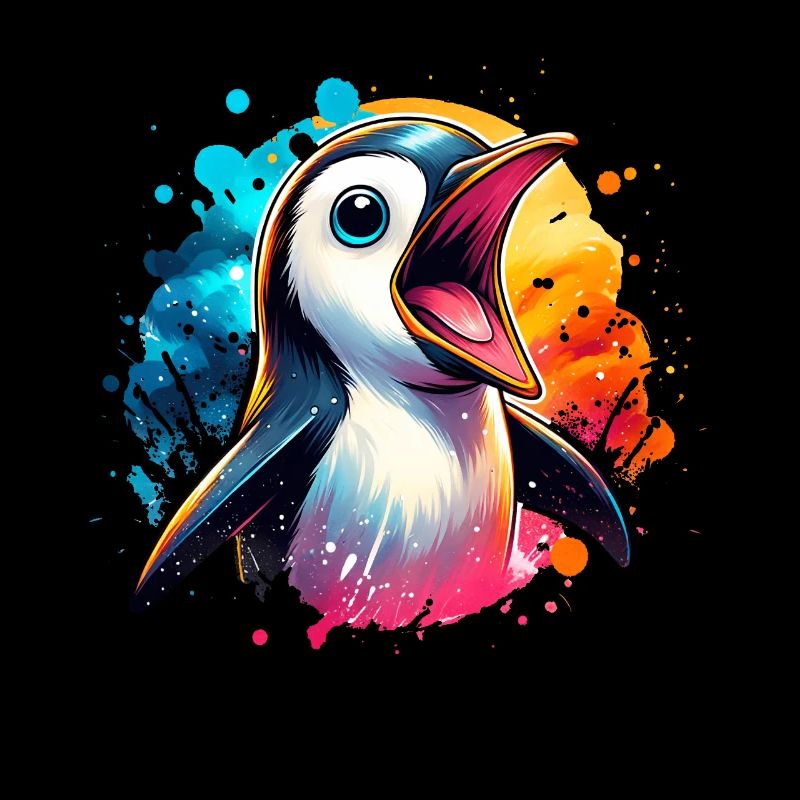 Screaming Penguins Penguin Family Cute