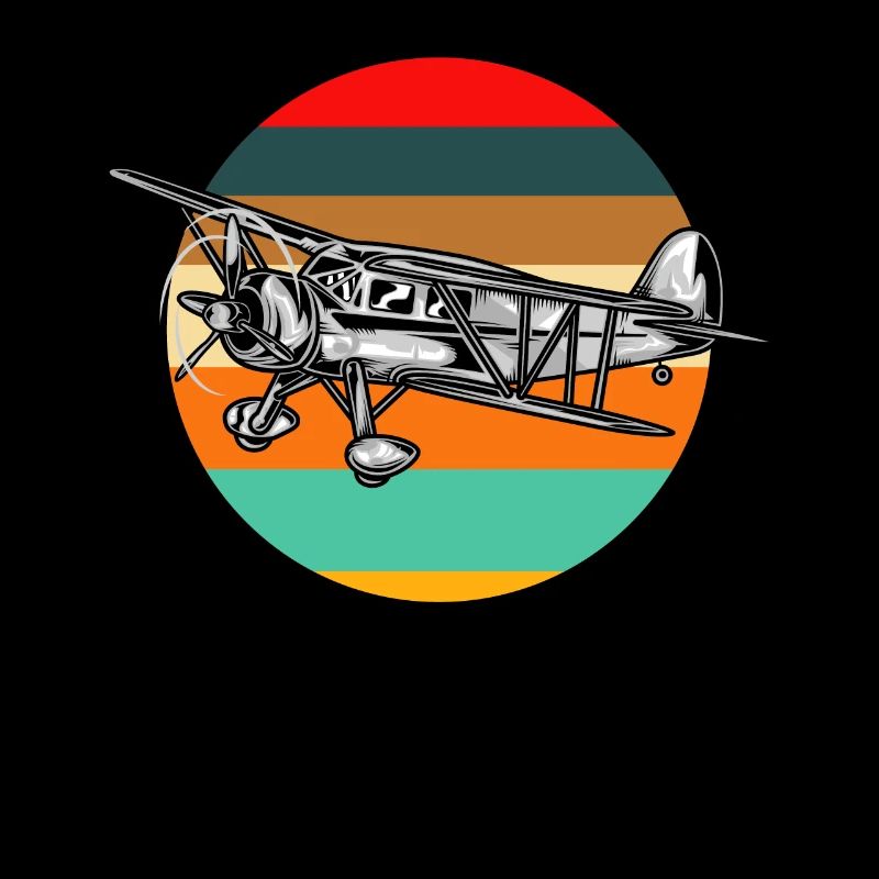 Retro Piloten Pilot Flugzeug