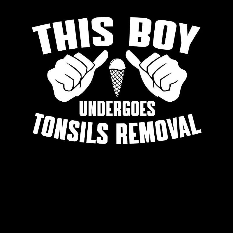 In this boy, the tonsils are removed