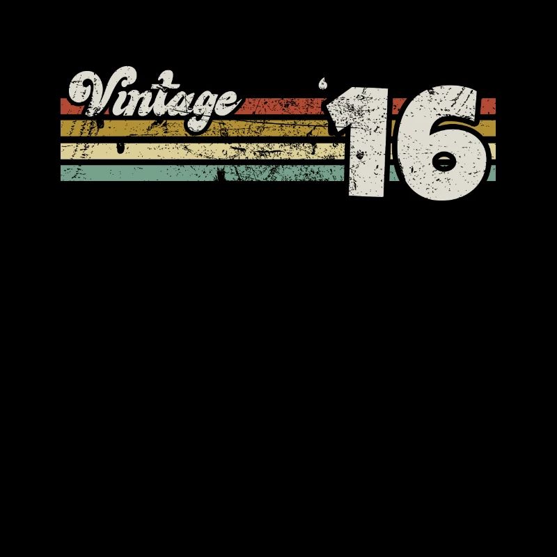 Rétro Anniversaire Né En 2016 Slogan Phrase Citation