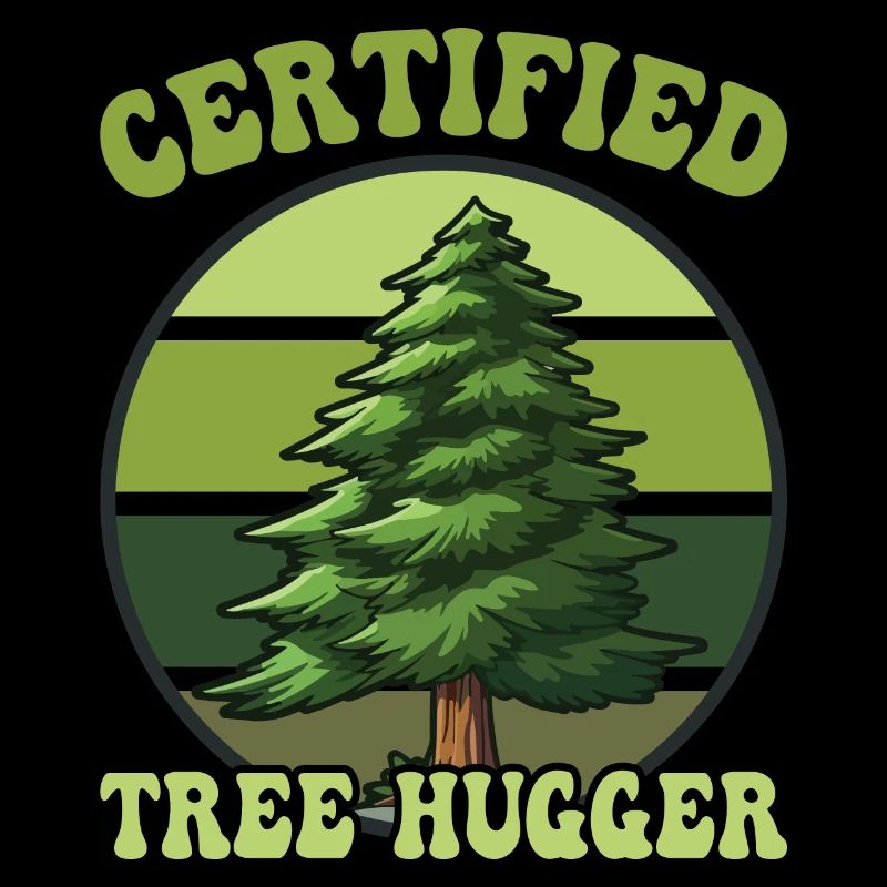 Environmentalists hugging trees