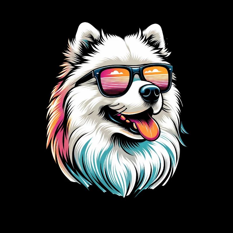 Samojeden Hund Geschenke Niedlicher Samojeden Hund Grafik