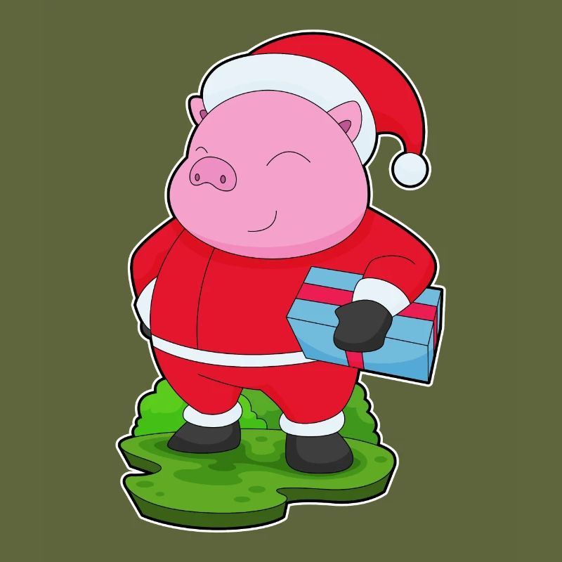 Pig Christmas Package