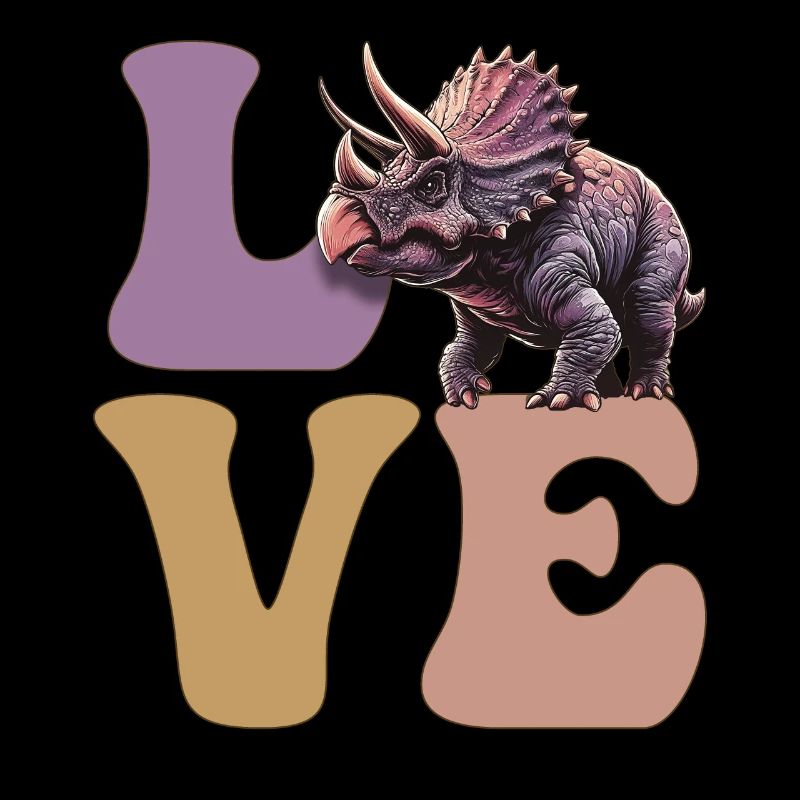 LOVE Triceratops Dinosaur