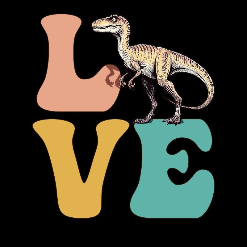LOVE Velociraptor Dinosaur