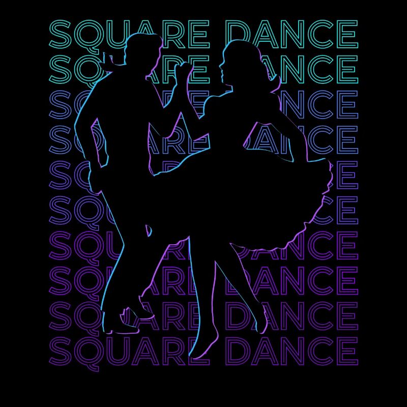 Square Dance Dancing Retro