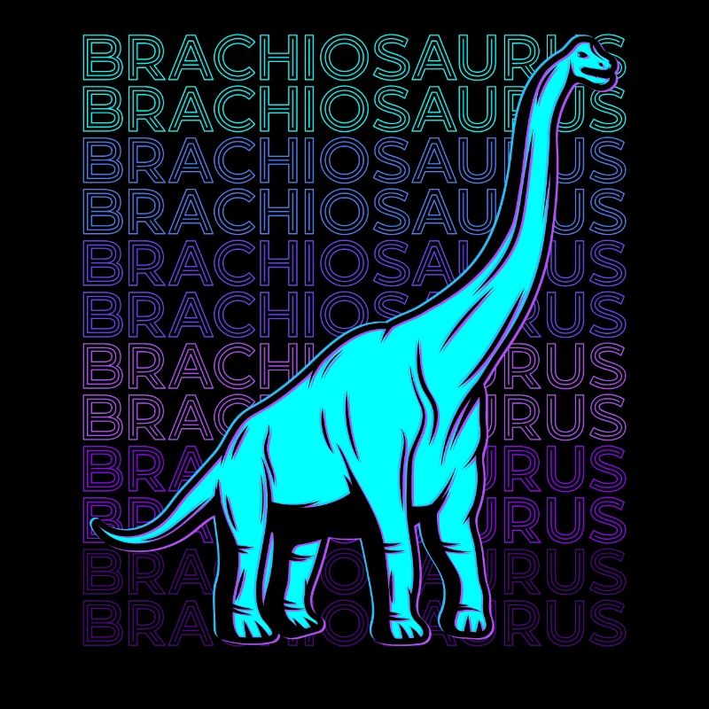 Brachiosaurus Dinosaur Retro