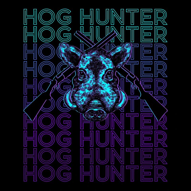 Hog Hunt Hog Hunter Retro