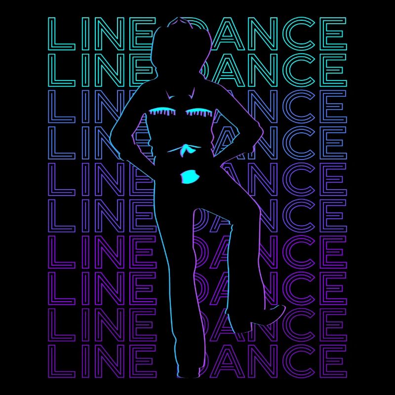 Line Dance Line Dancing Line Dancer Retro