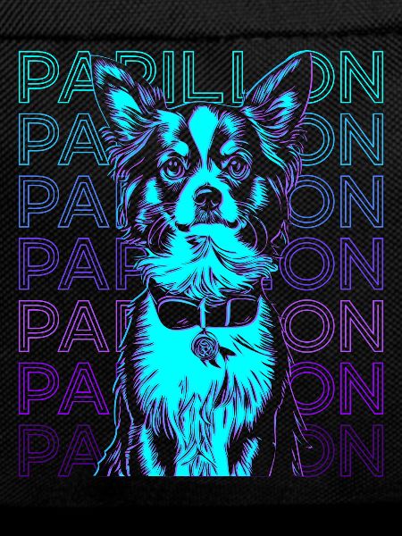 Papillon Dog Retro