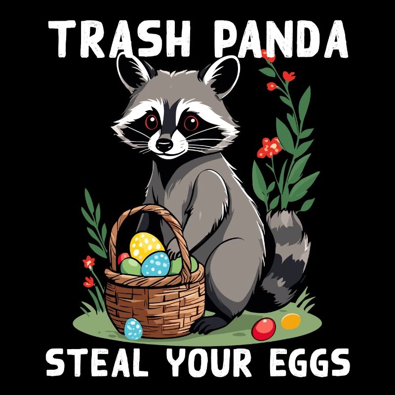 Lustiges Waschbär Spruch Osterhasen Design