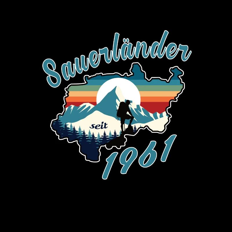 1961 Geburtstag Sauerländer Original Retro Sunset