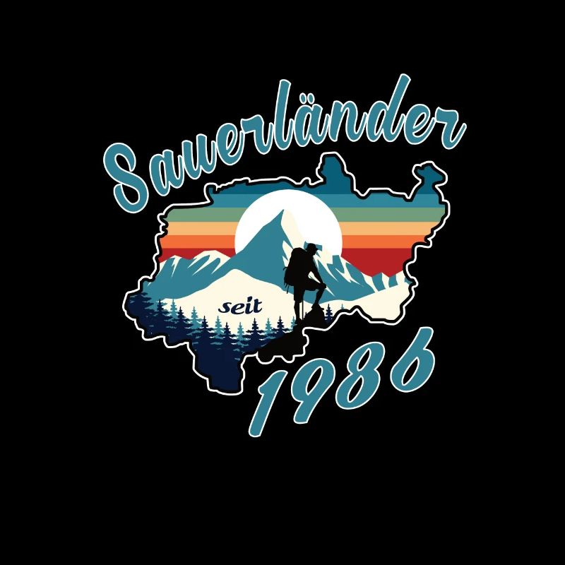 1986 Birthday Sauerländer Original Retro Sunset