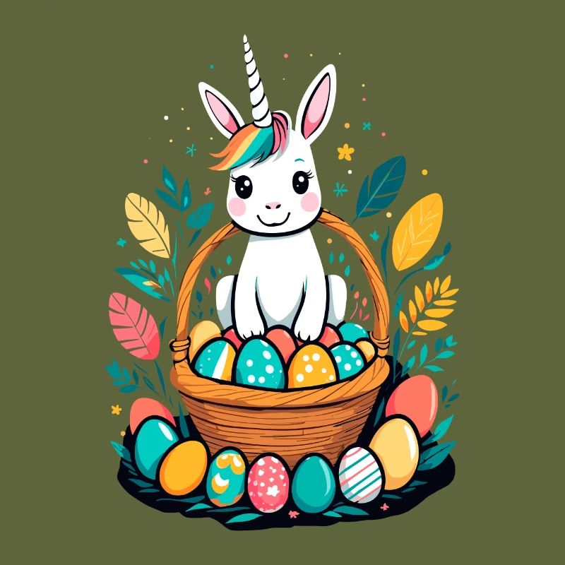 Funny Unicorn Easter Bunny Cute Easter Unicorn