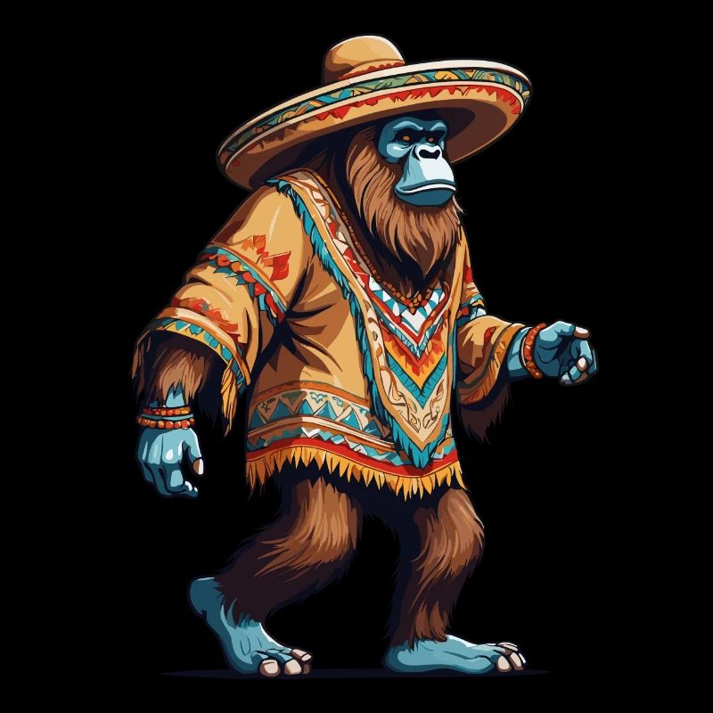 Mexican Bigfoot Sasquatch Sombrero