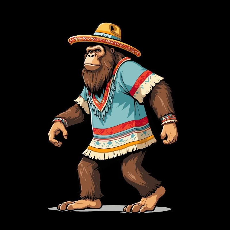Mexican Bigfoot Sasquatch Sombrero