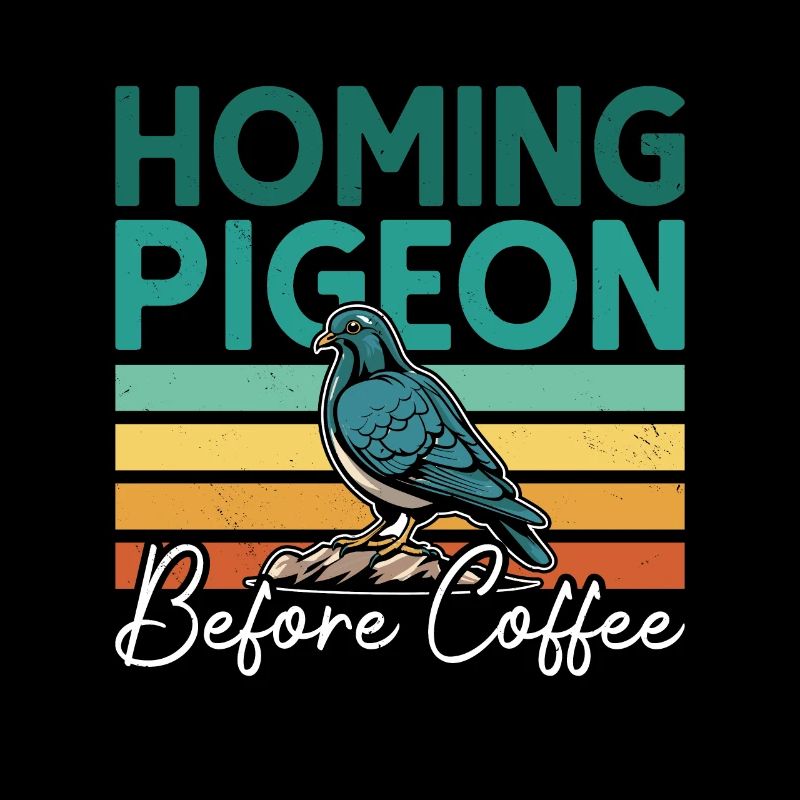 Homing Pigeon Before Bird Watching Coffee Lover