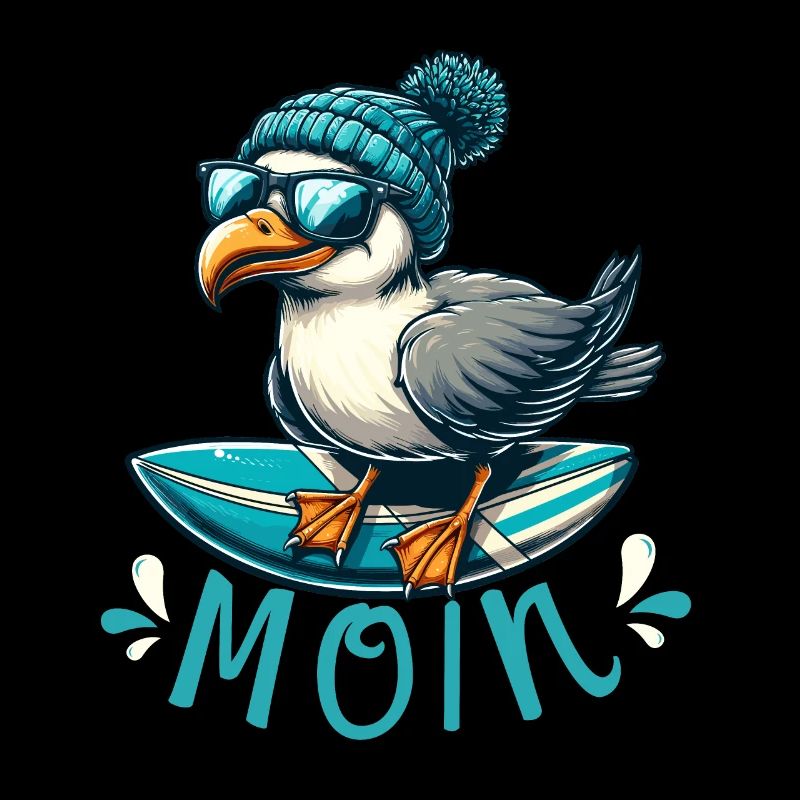 Hamburg Seagull Moin North Dialect Hamburger funny