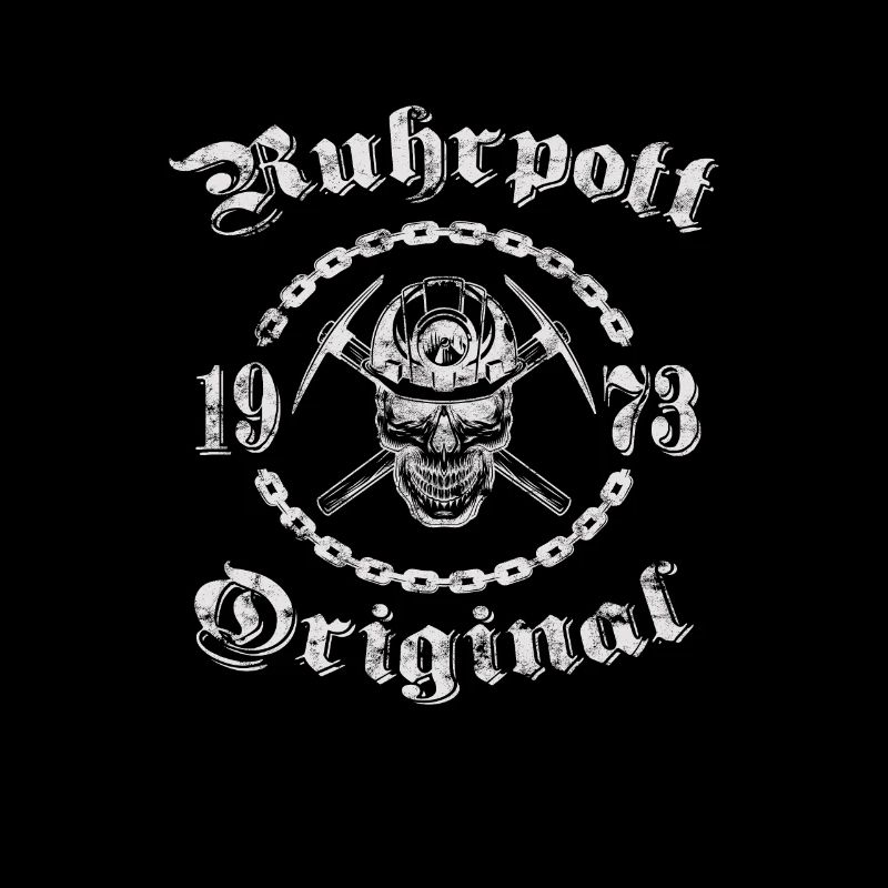 1973 Geburtstag Ruhrpott Original Schädel