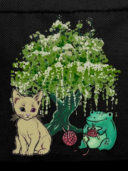Frog, Cat, Nature, Friends