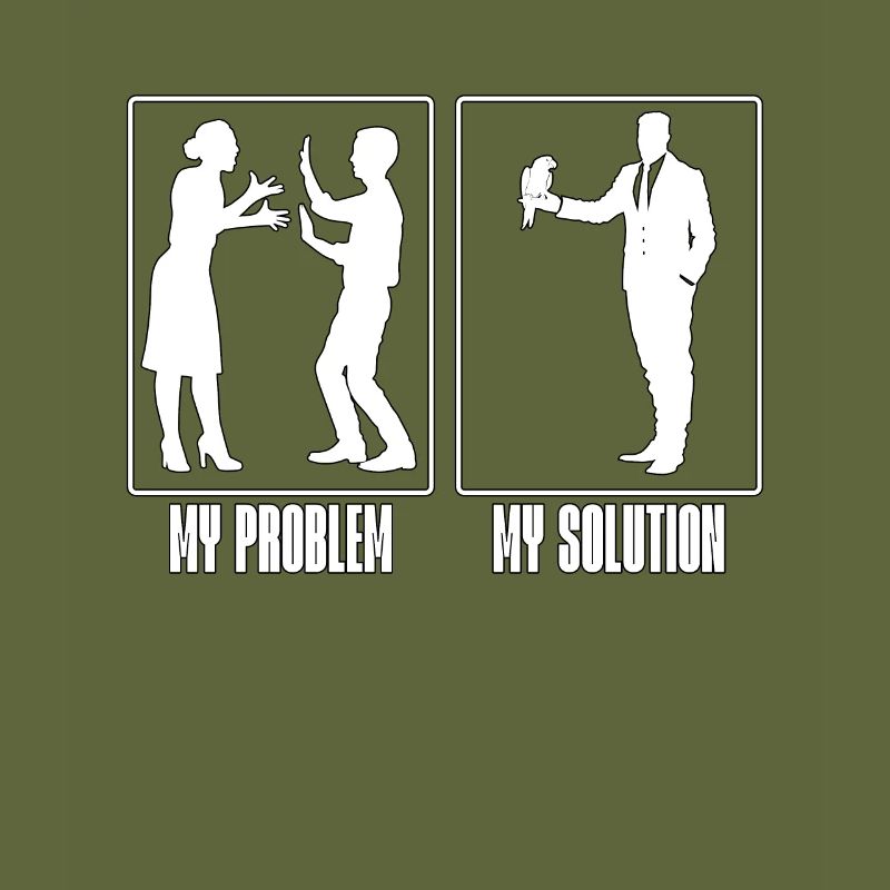 Conure Lover My Problem My Solution Pictogram Dad