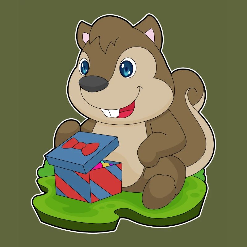 Squirrel Christmas Package