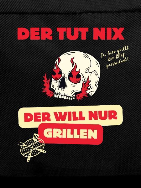 Skull and barbecue saying design